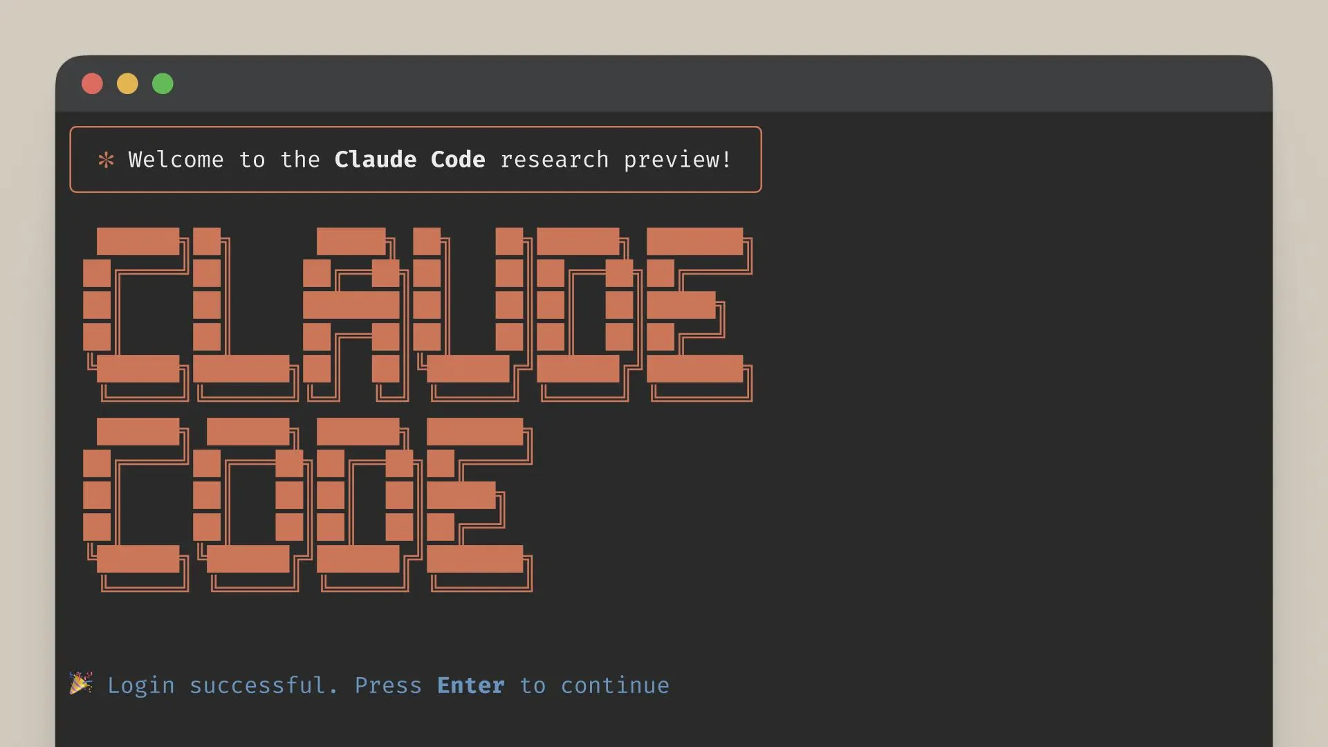 Pantalla de Claude Code con login exitoso